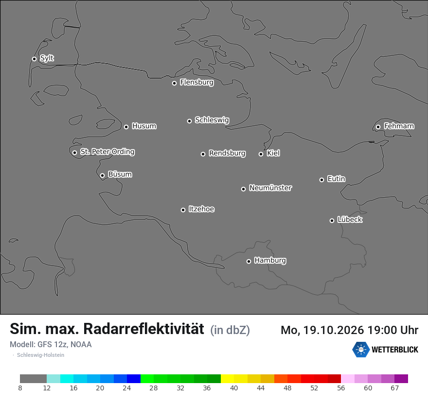Modellkarte GFS – dbz_cmax – sh