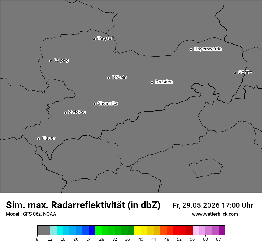 Modellkarte GFS – dbz_cmax – sn