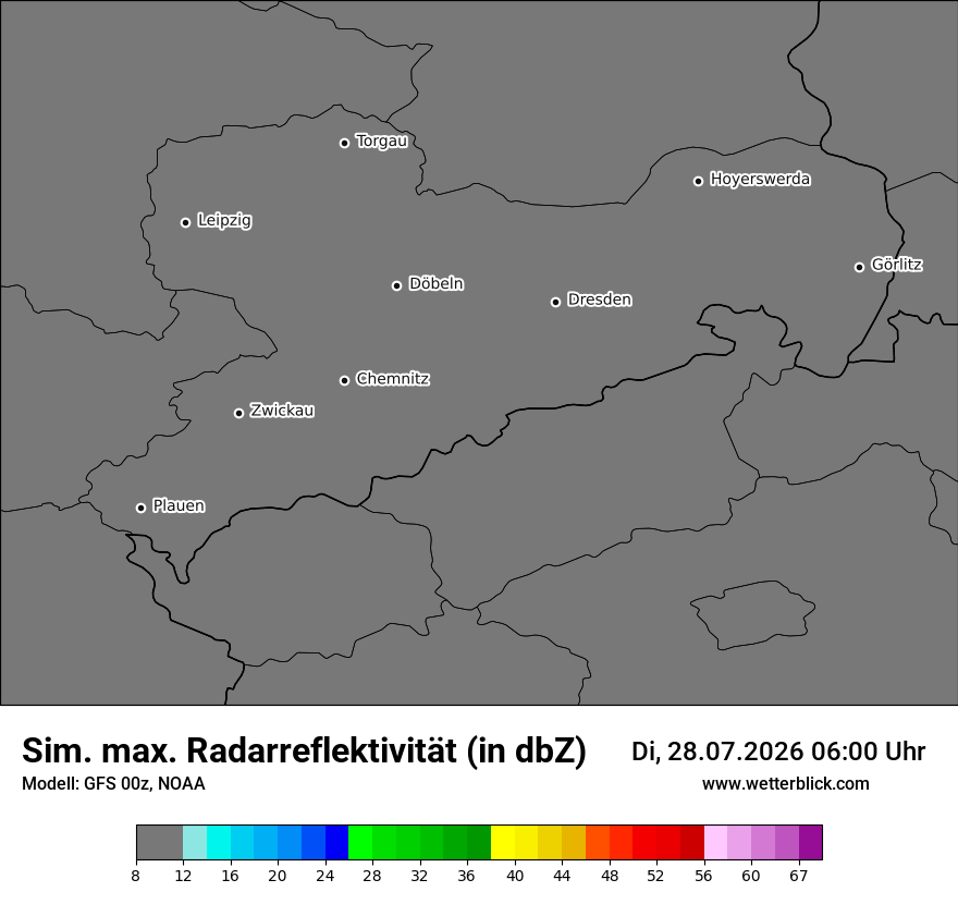 Modellkarte GFS – dbz_cmax – sn