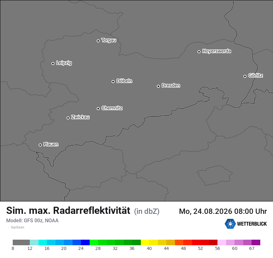 Modellkarte GFS – dbz_cmax – sn