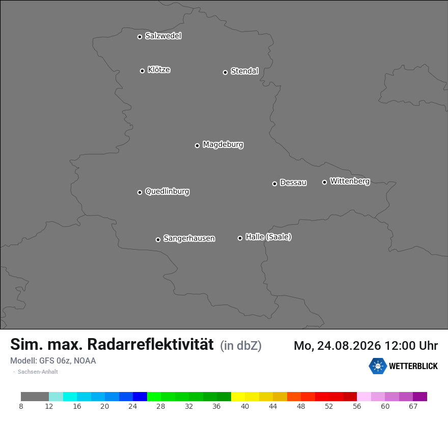 Modellkarte GFS – dbz_cmax – st