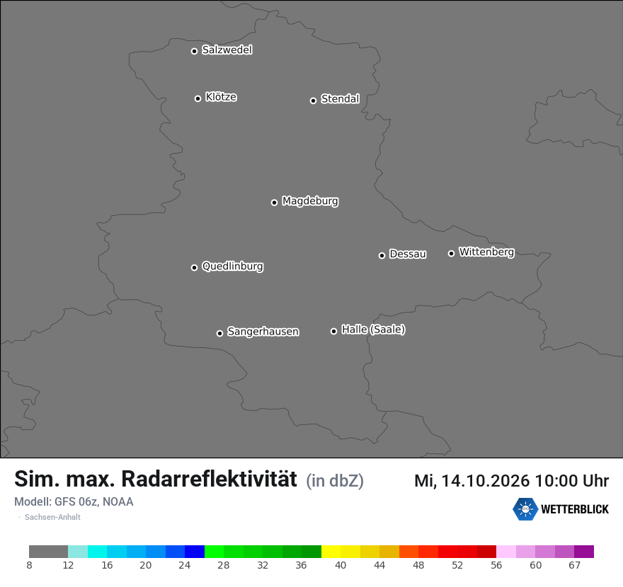 Modellkarte GFS – dbz_cmax – st