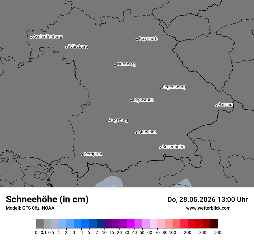 Modellkarte GFS – h_snow – by