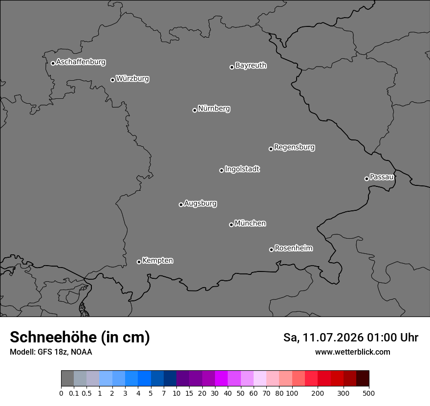Modellkarte GFS – h_snow – by
