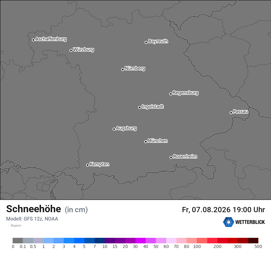 Modellkarte GFS – h_snow – by