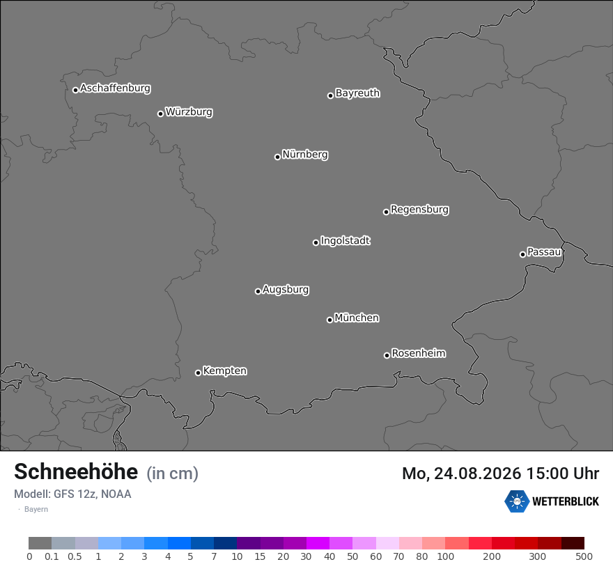 Modellkarte GFS – h_snow – by