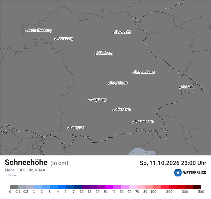 Modellkarte GFS – h_snow – by