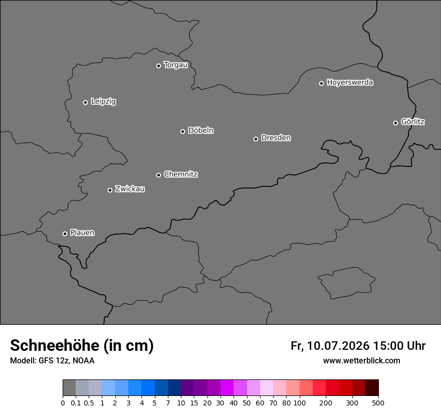 Modellkarte GFS – h_snow – sn