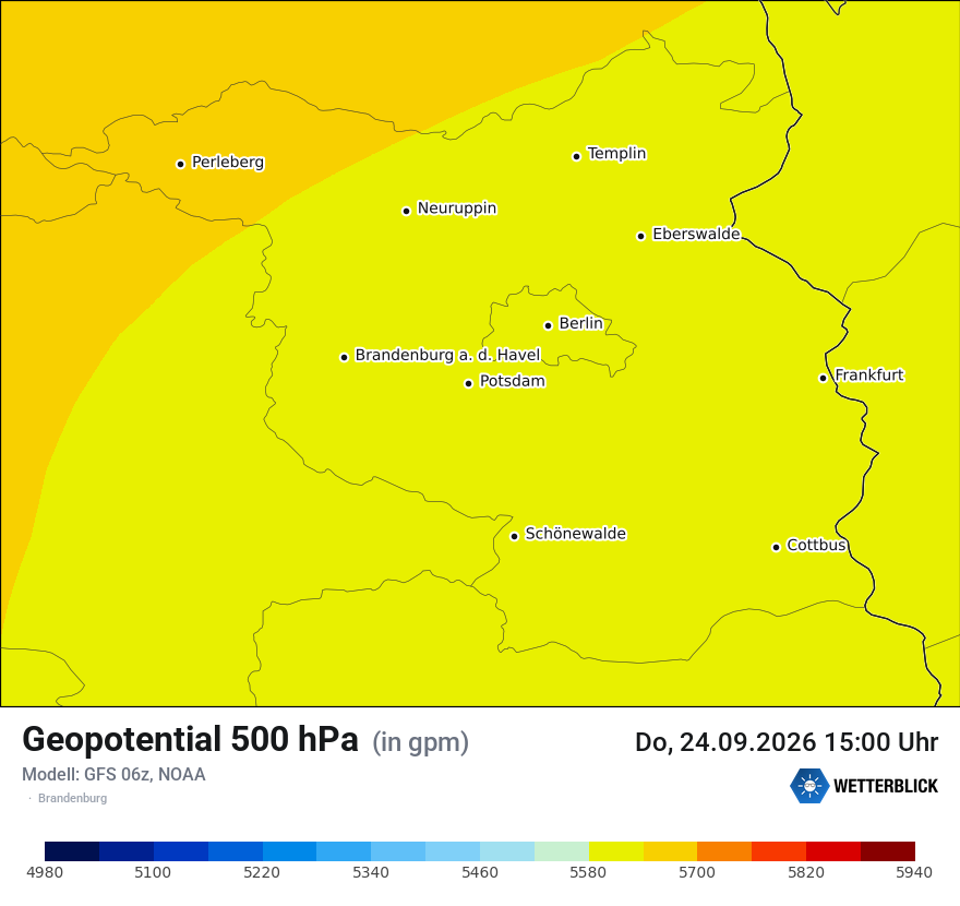 Modellkarte GFS – hgt_500 – bb