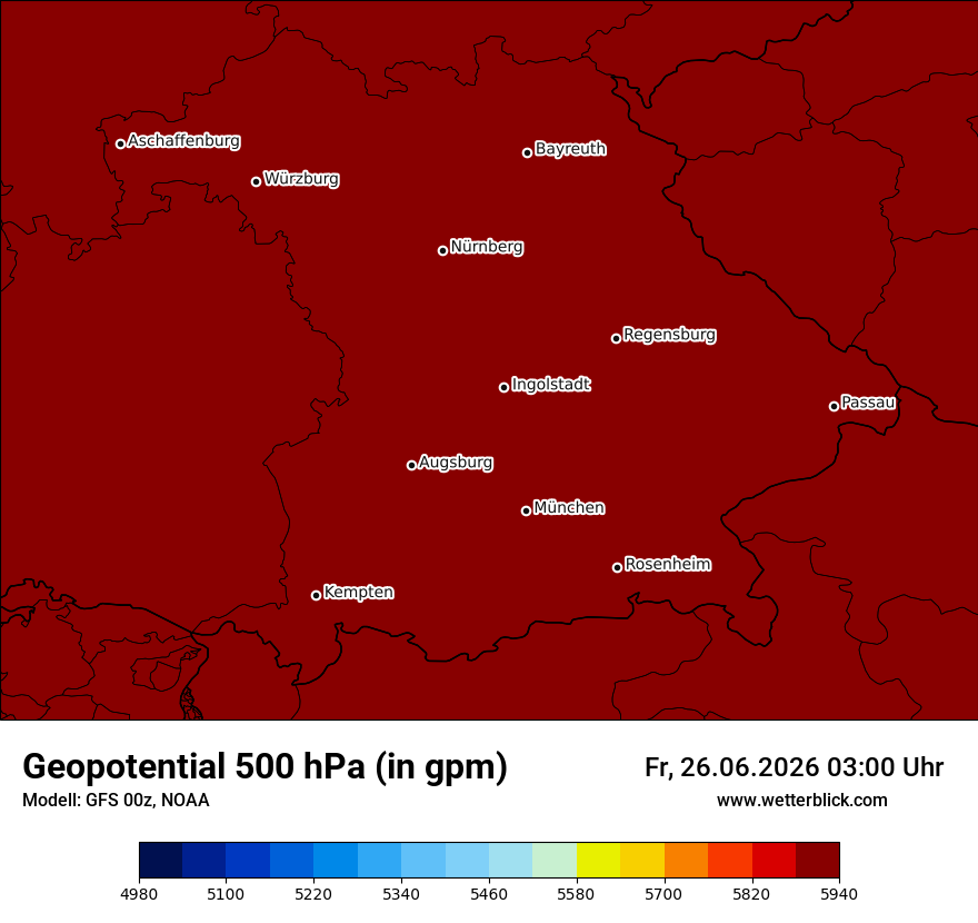 Modellkarte GFS – hgt_500 – by