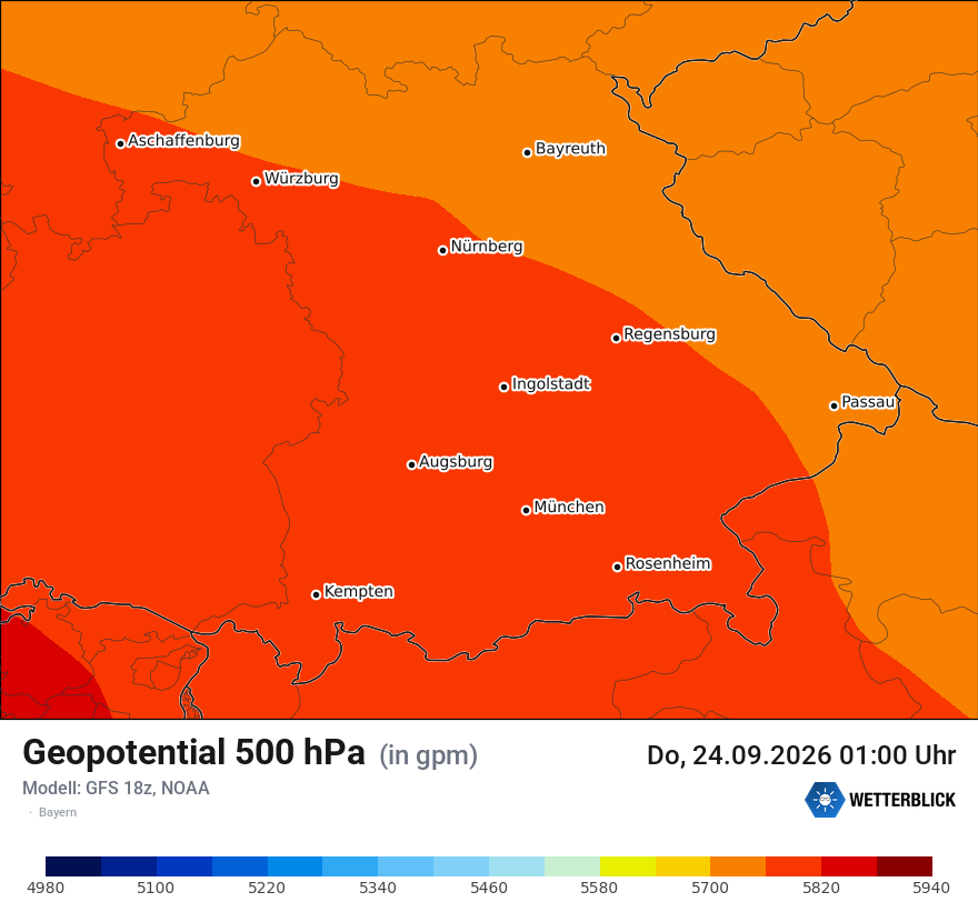 Modellkarte GFS – hgt_500 – by