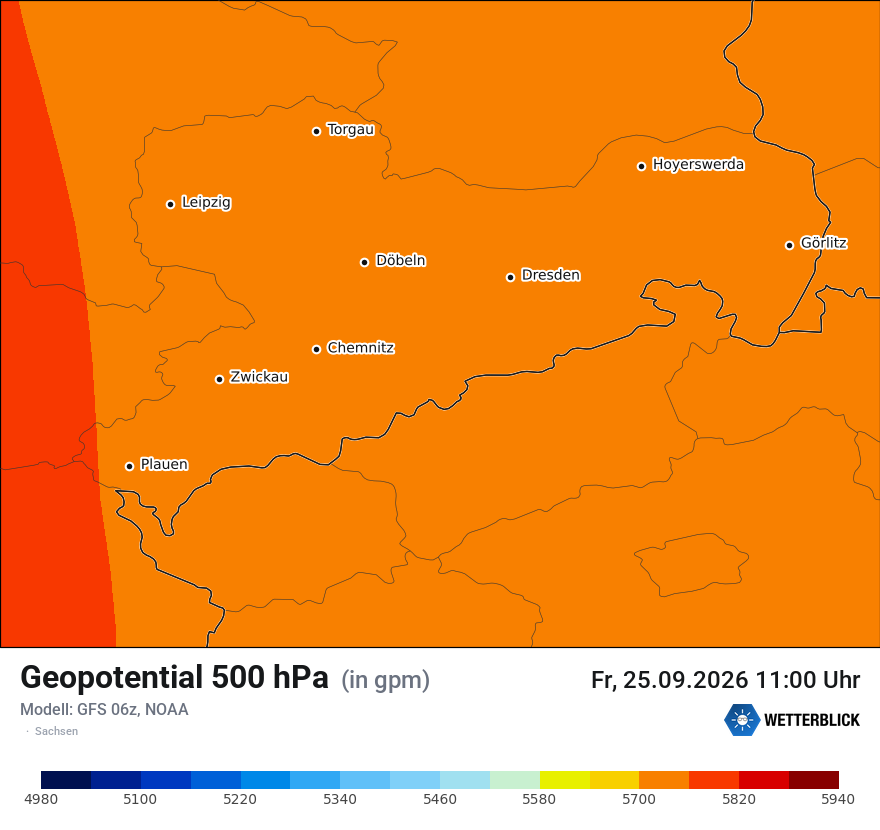 Modellkarte GFS – hgt_500 – sn