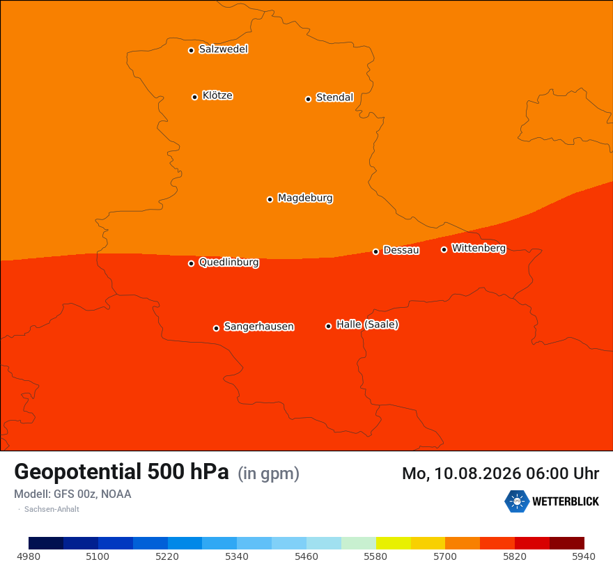 Modellkarte GFS – hgt_500 – st
