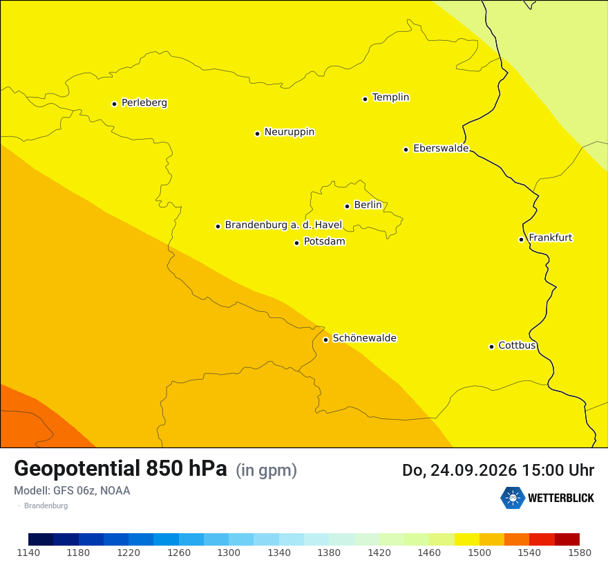 Modellkarte GFS – hgt_850 – bb