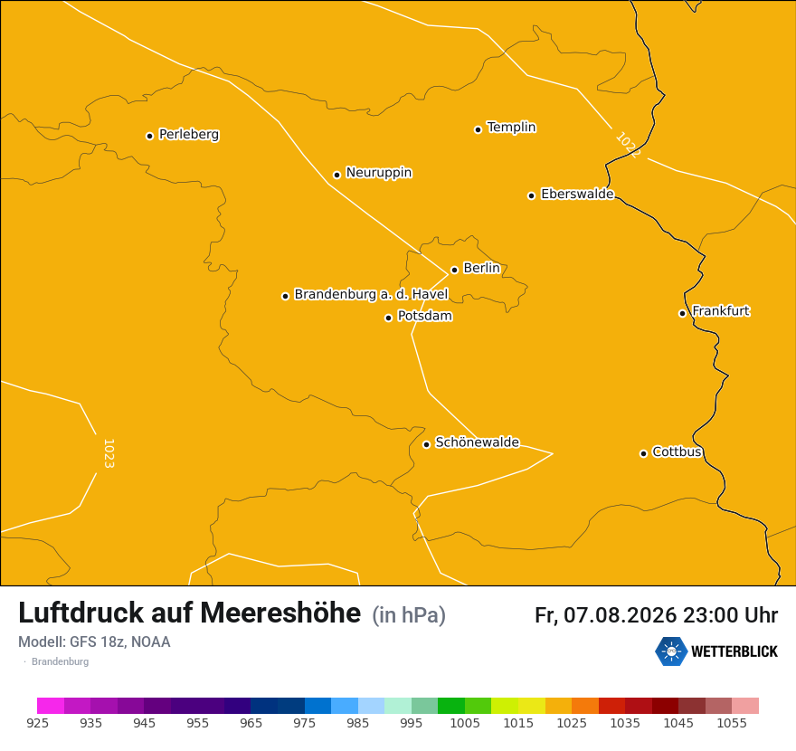 Modellkarte GFS – pmsl – bb