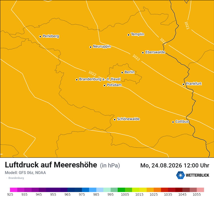 Modellkarte GFS – pmsl – bb