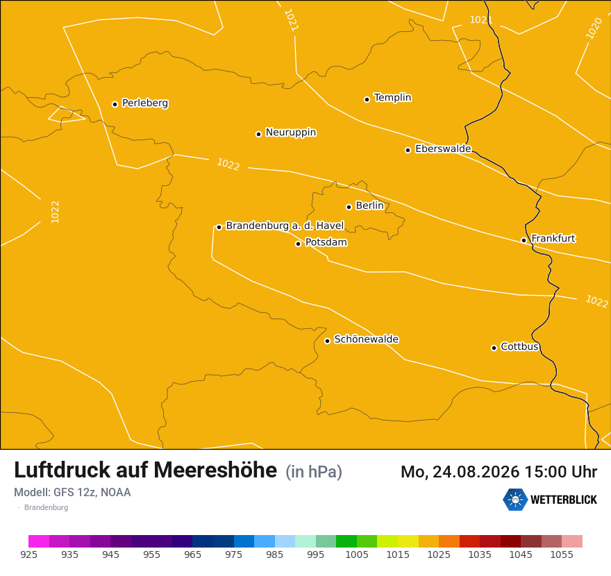 Modellkarte GFS – pmsl – bb