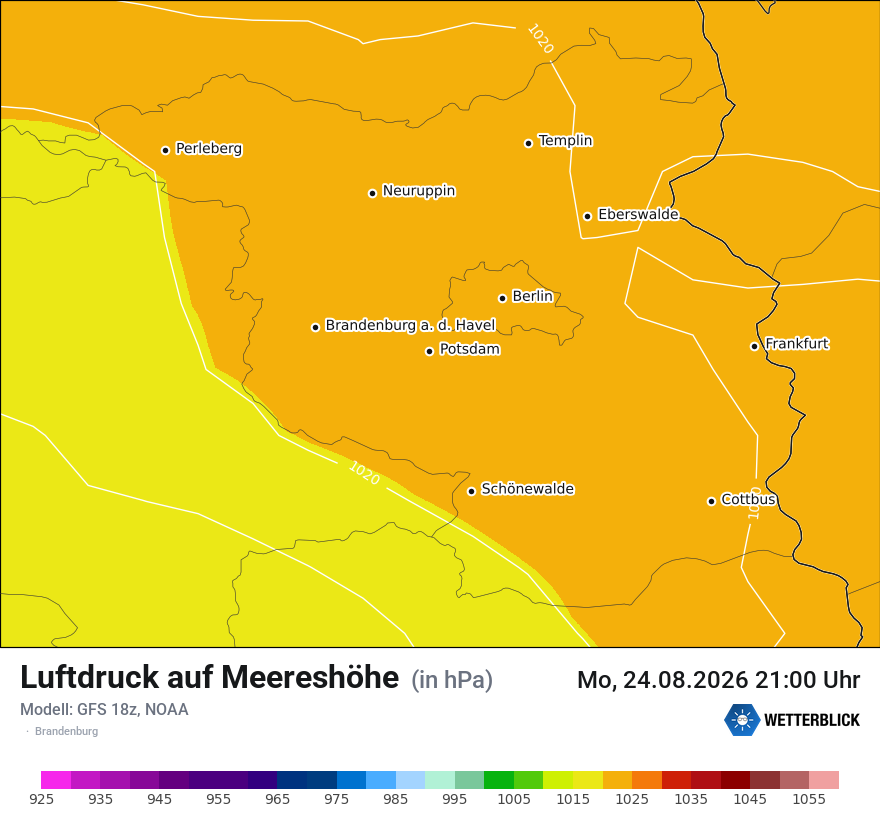 Modellkarte GFS – pmsl – bb