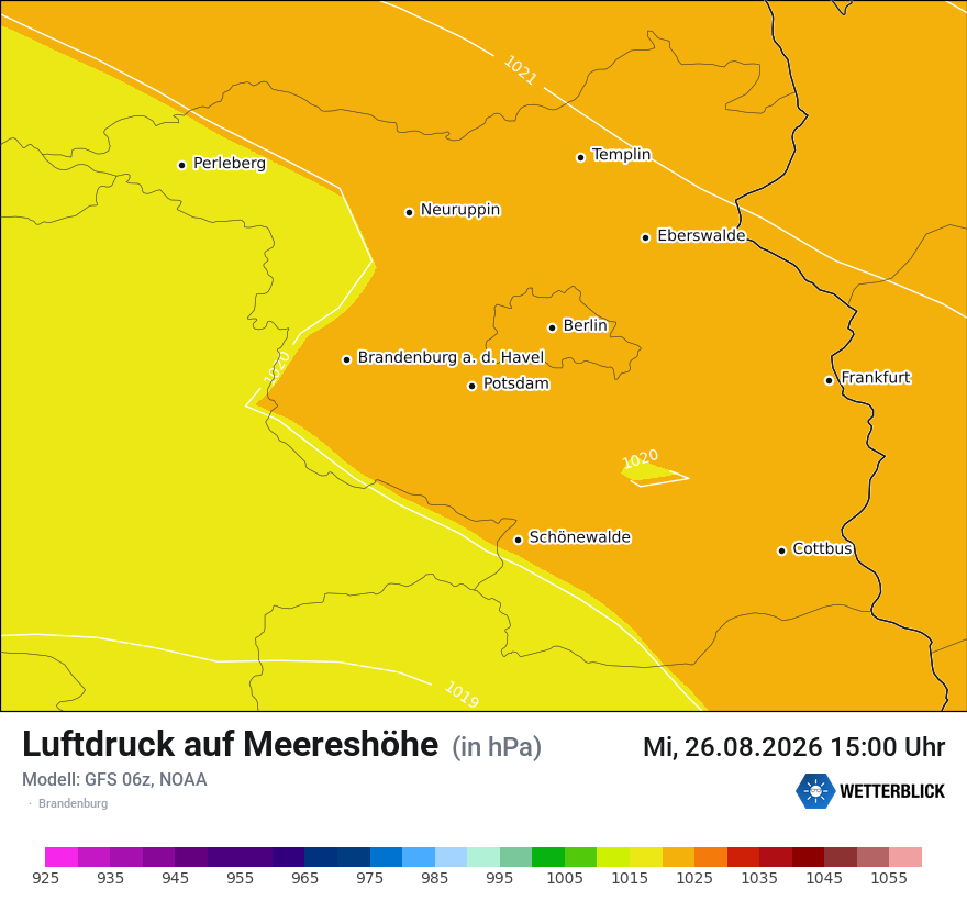 Modellkarte GFS – pmsl – bb
