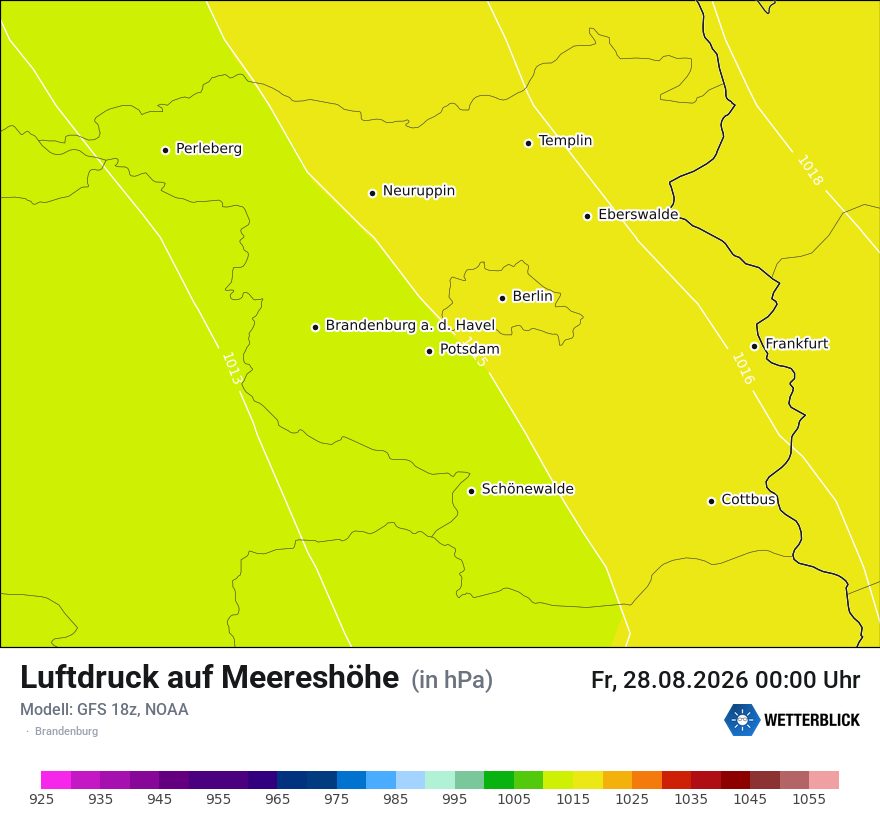 Modellkarte GFS – pmsl – bb
