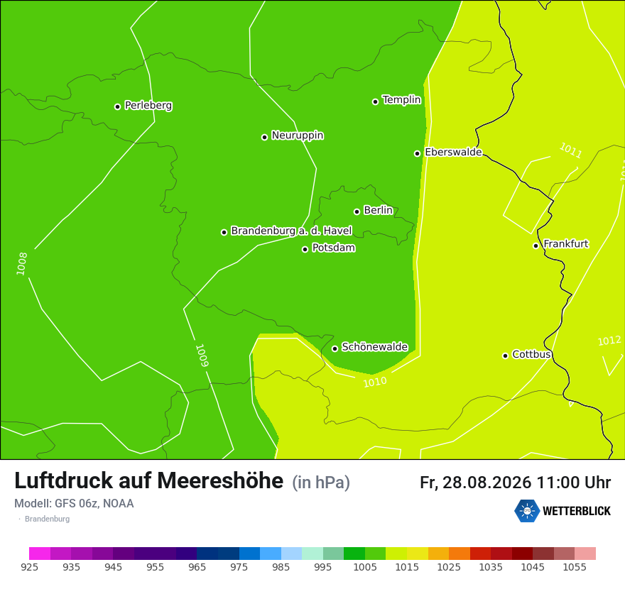 Modellkarte GFS – pmsl – bb