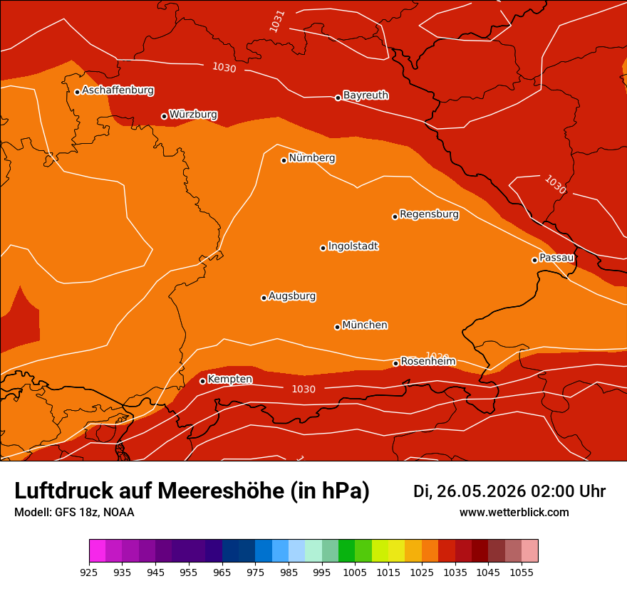 Modellkarte GFS – pmsl – by