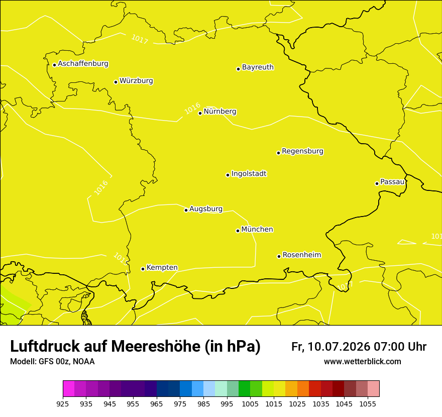Modellkarte GFS – pmsl – by