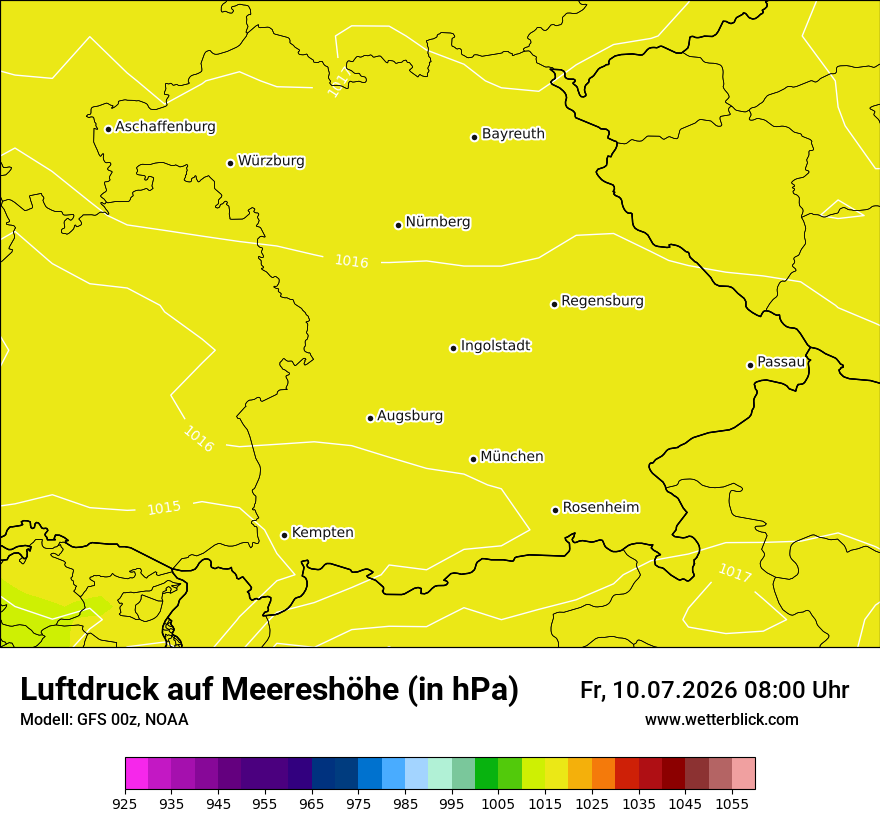 Modellkarte GFS – pmsl – by