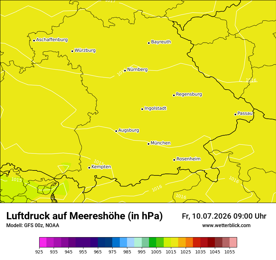 Modellkarte GFS – pmsl – by