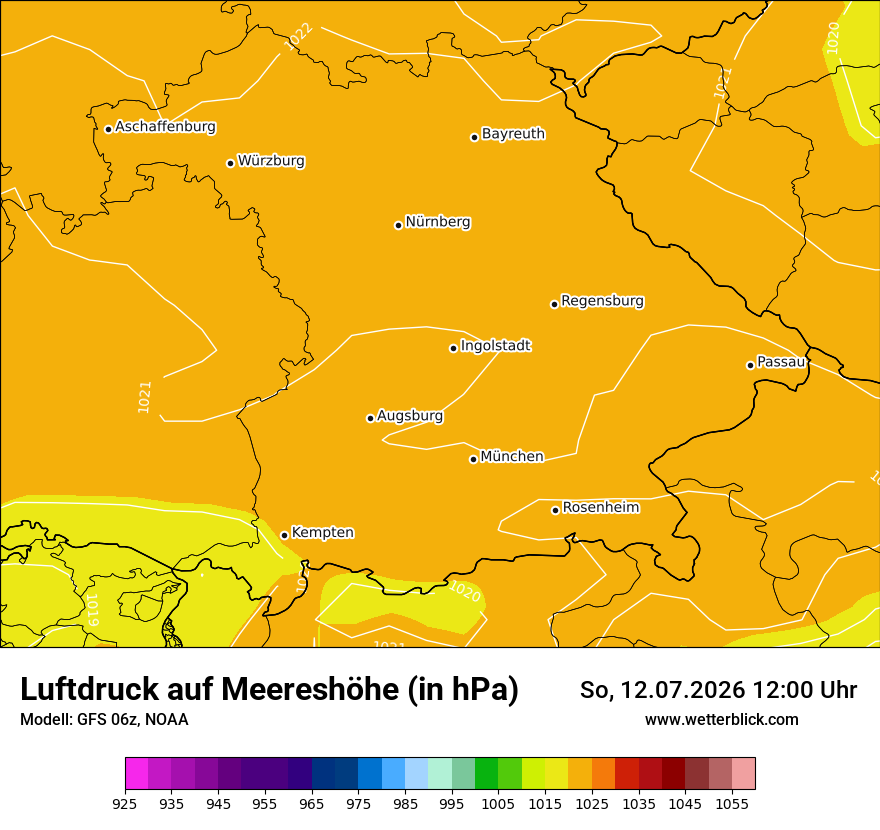 Modellkarte GFS – pmsl – by