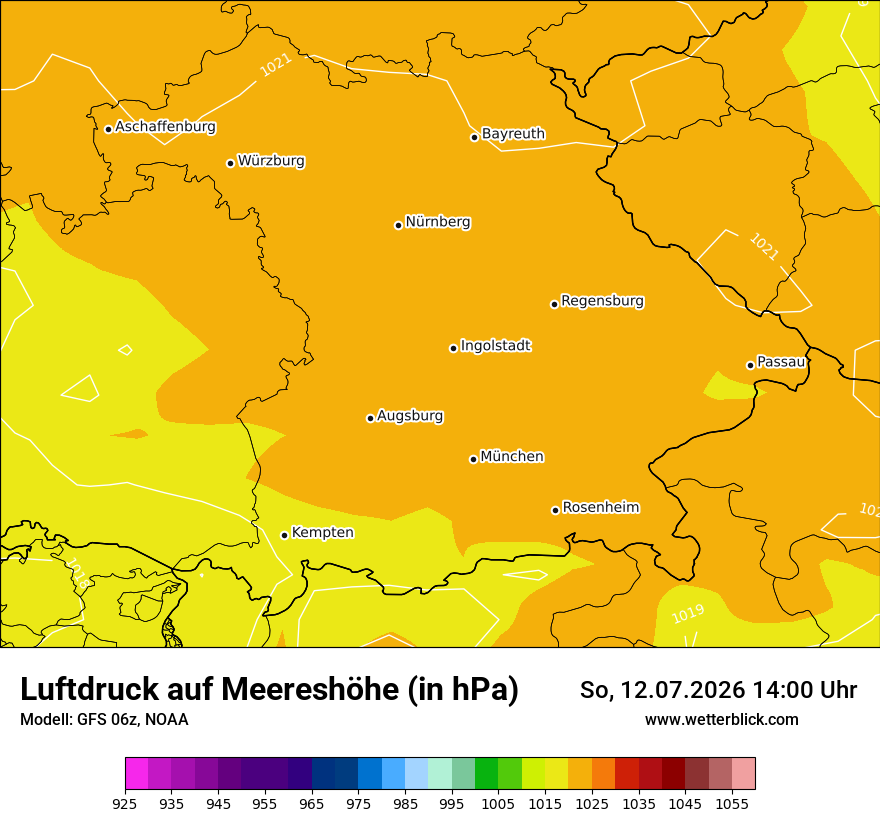 Modellkarte GFS – pmsl – by