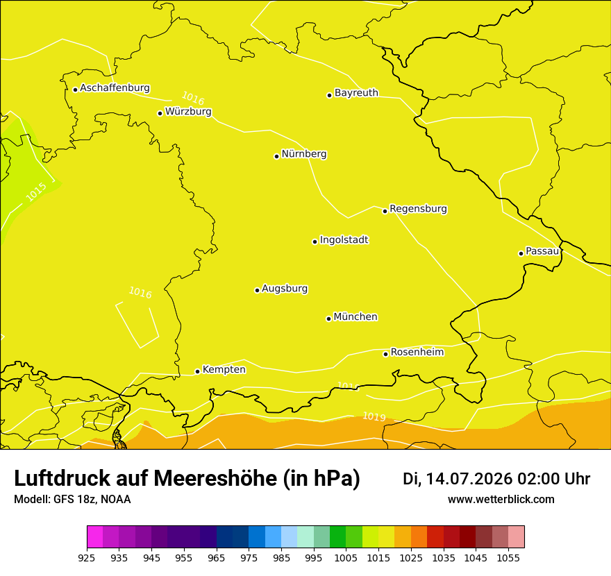 Modellkarte GFS – pmsl – by