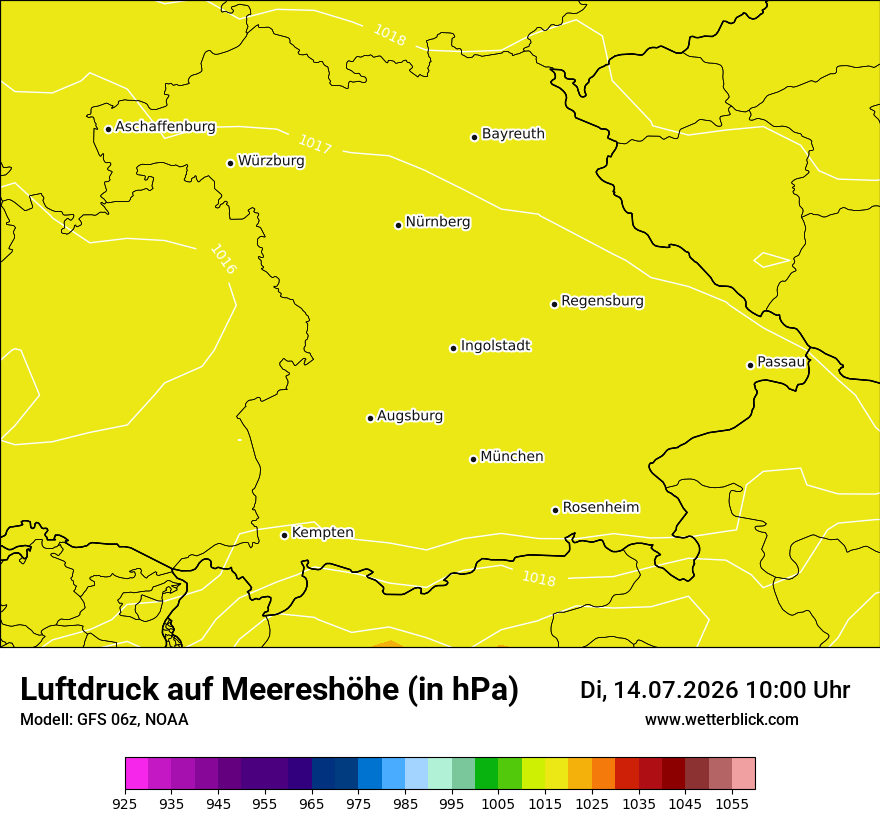 Modellkarte GFS – pmsl – by