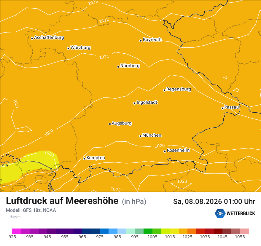 Modellkarte GFS – pmsl – by