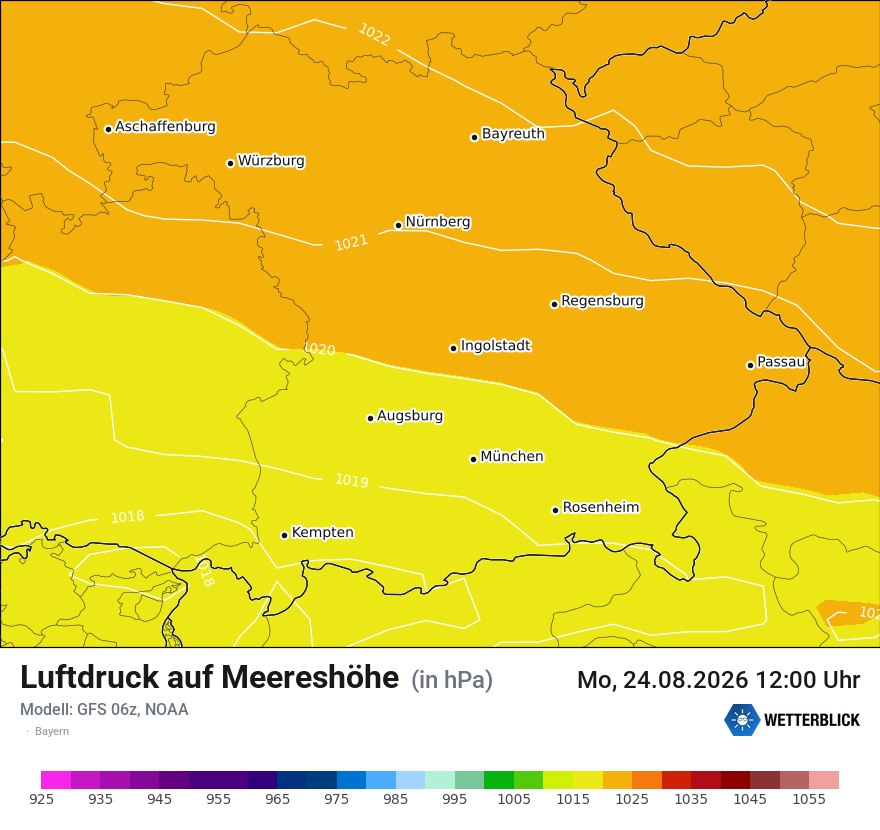 Modellkarte GFS – pmsl – by