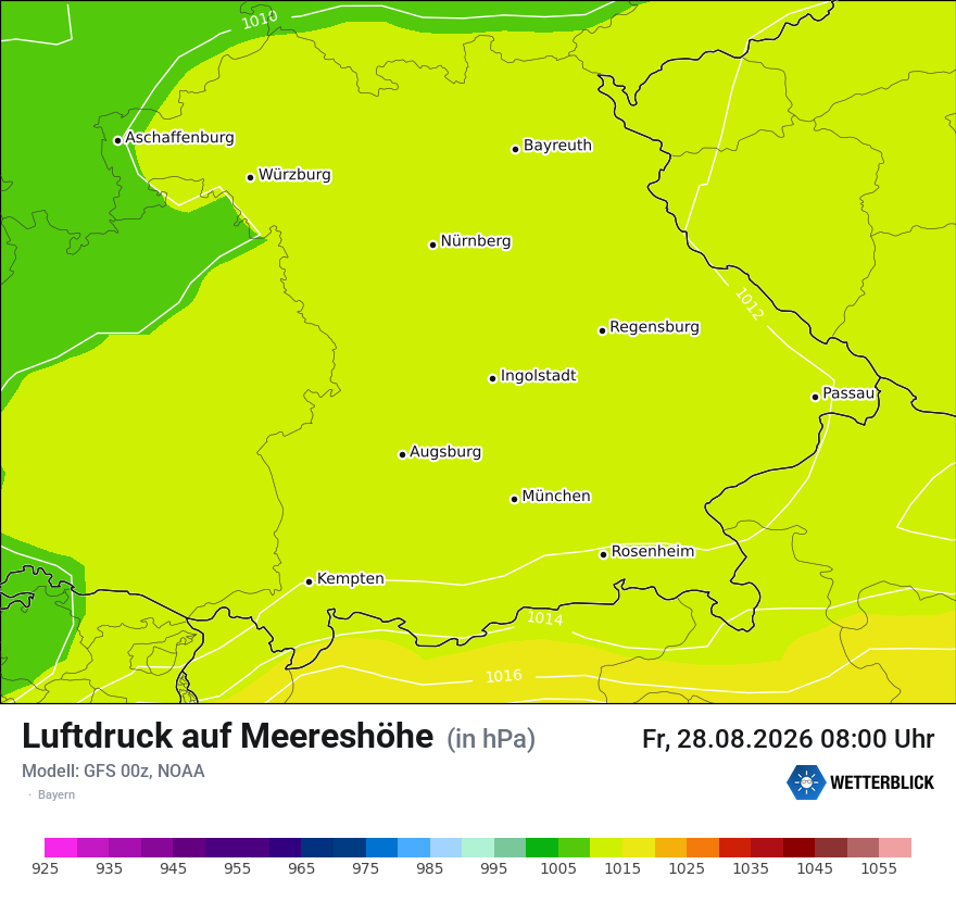 Modellkarte GFS – pmsl – by