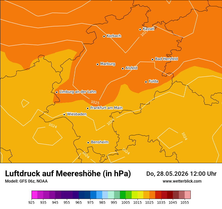 Modellkarte GFS – pmsl – he