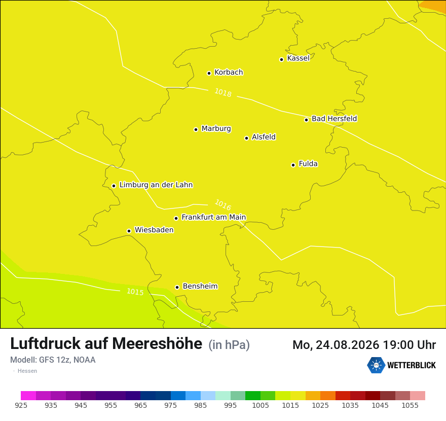 Modellkarte GFS – pmsl – he
