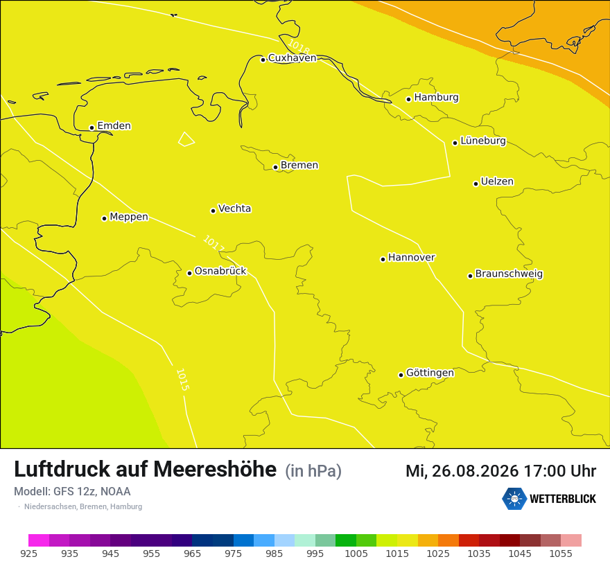 Modellkarte GFS – pmsl – ni