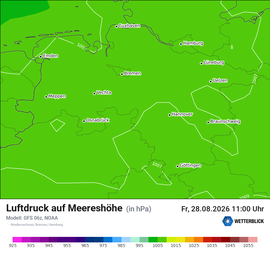 Modellkarte GFS – pmsl – ni