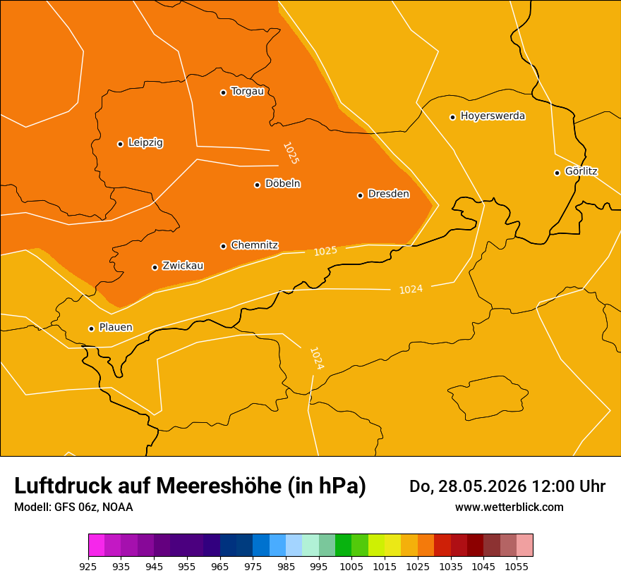 Modellkarte GFS – pmsl – sn