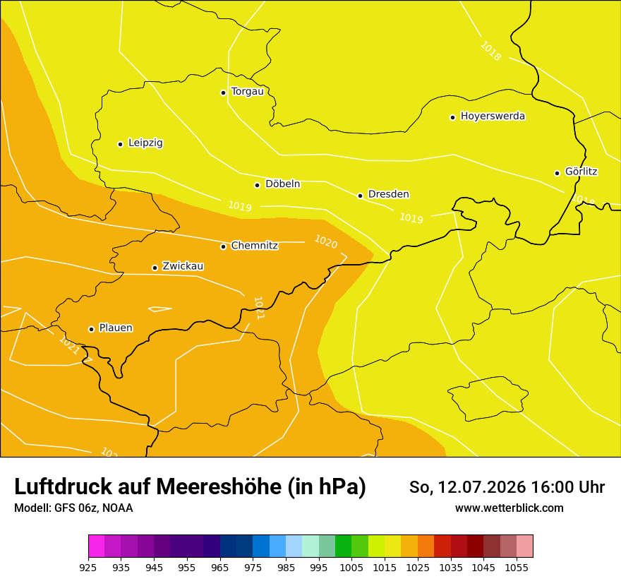 Modellkarte GFS – pmsl – sn