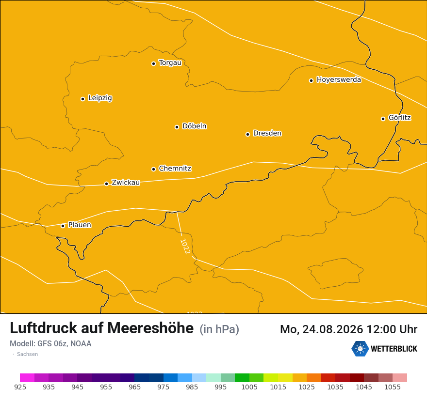 Modellkarte GFS – pmsl – sn