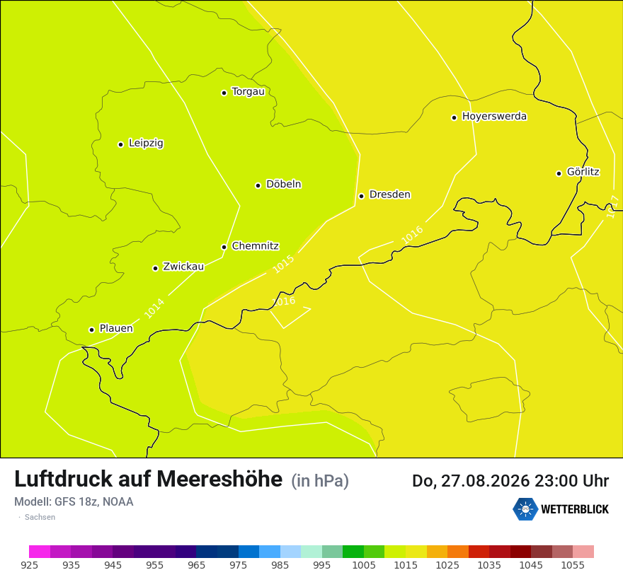 Modellkarte GFS – pmsl – sn