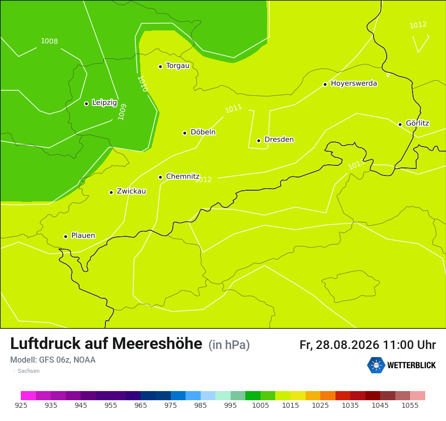 Modellkarte GFS – pmsl – sn