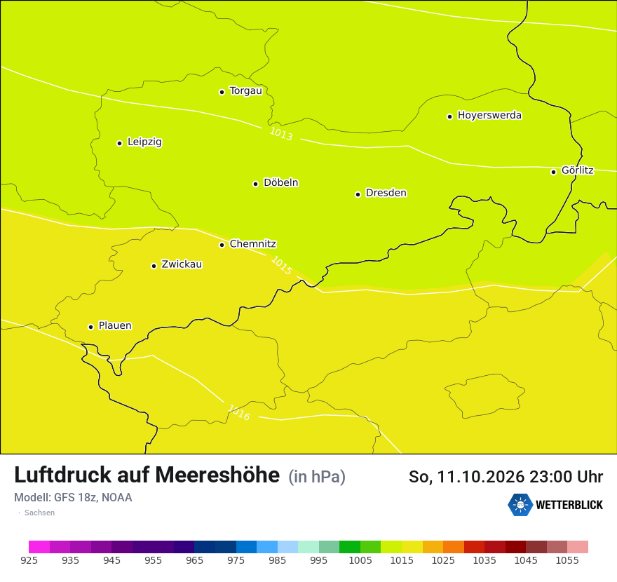 Modellkarte GFS – pmsl – sn