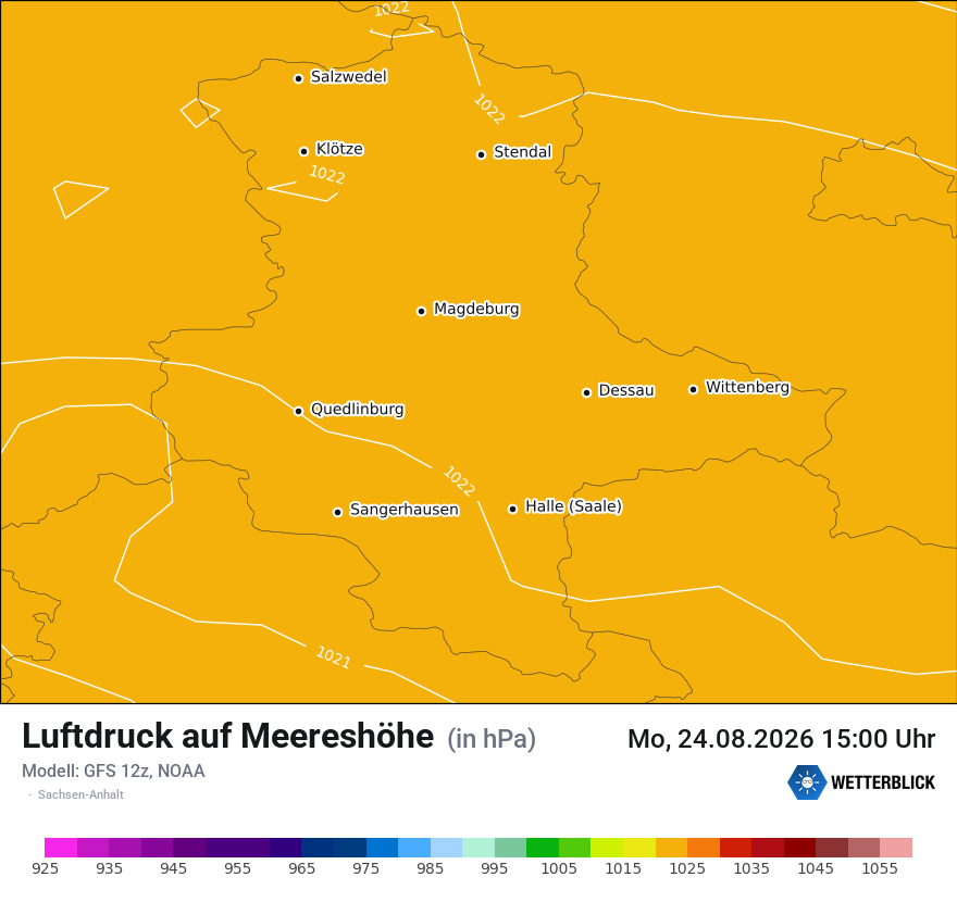 Modellkarte GFS – pmsl – st