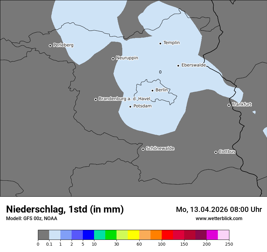 Modellkarte GFS – precip – bb