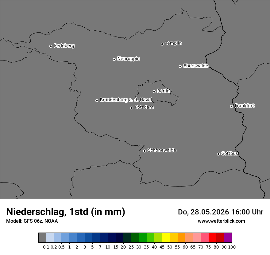 Modellkarte GFS – precip – bb