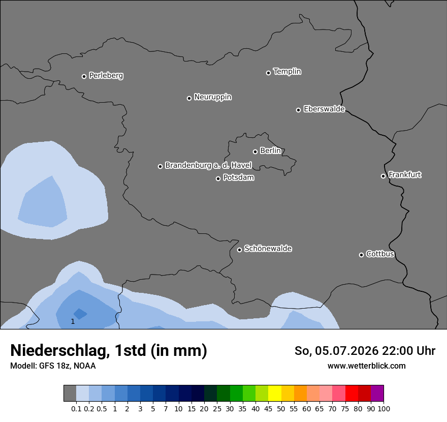 Modellkarte GFS – precip – bb